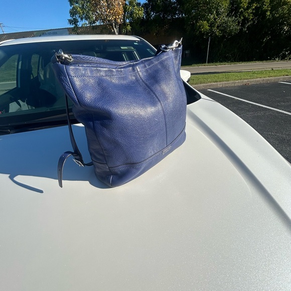Coach Blue Leather Large Purse - Picture 2 of 16